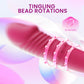 VelouraBloom Vibrador 4 en 1 de Rosas con Empuje y Lamido, con Bolas para Punto G