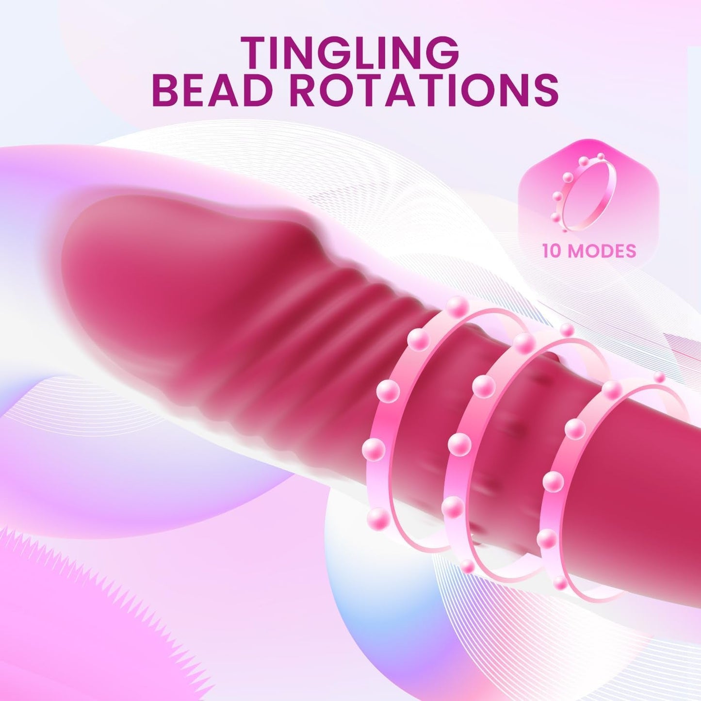 VelouraBloom Vibrador 4 en 1 de Rosas con Empuje y Lamido, con Bolas para Punto G