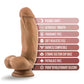 Dildo Dr. Samuel de 7" con testículos - Moca