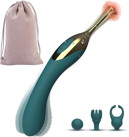 Vibrador PulseNova de Doble Punta para Clítoris y Punto G, 12 Modos, Impermeable