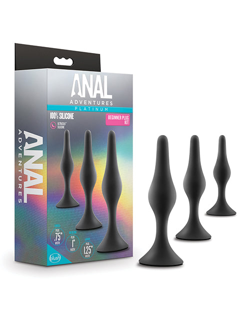 Anal Adventures Platinum Silicone Plug Kit