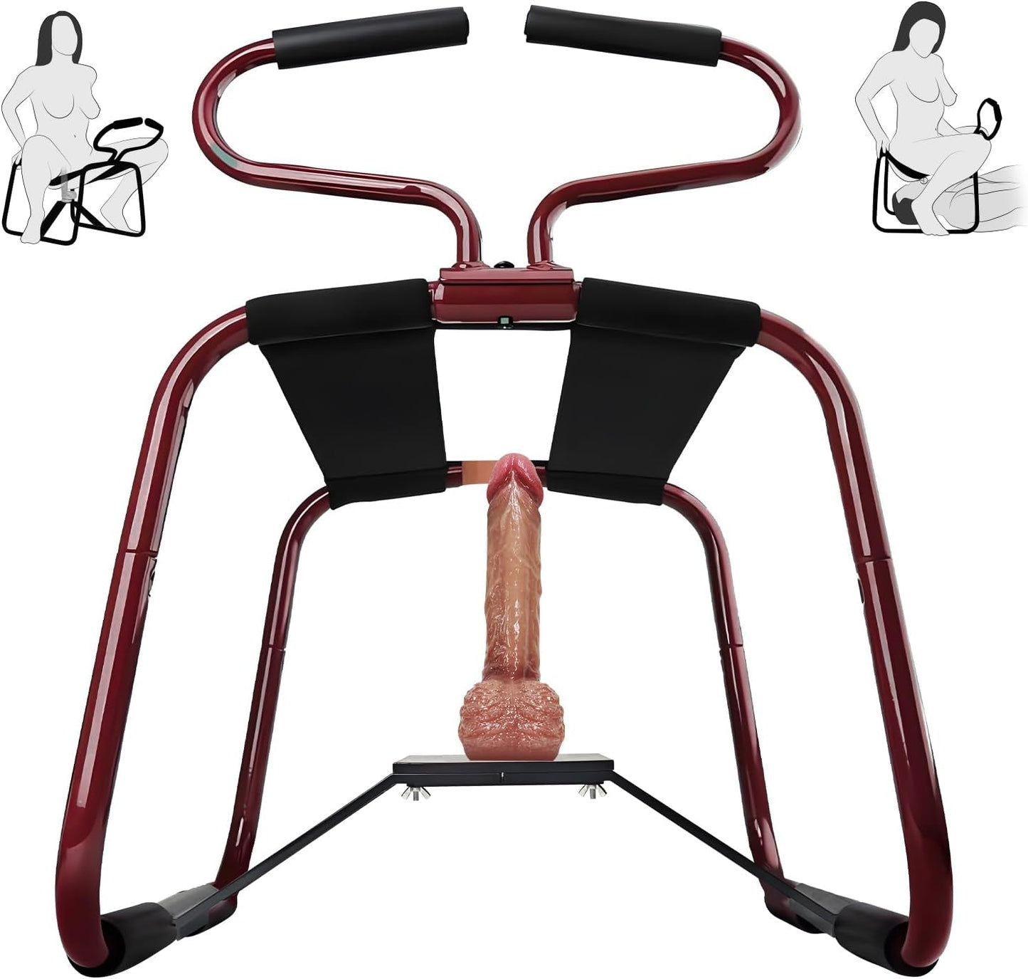 Chaise sexuelle réglable AeroBounce avec support de gode