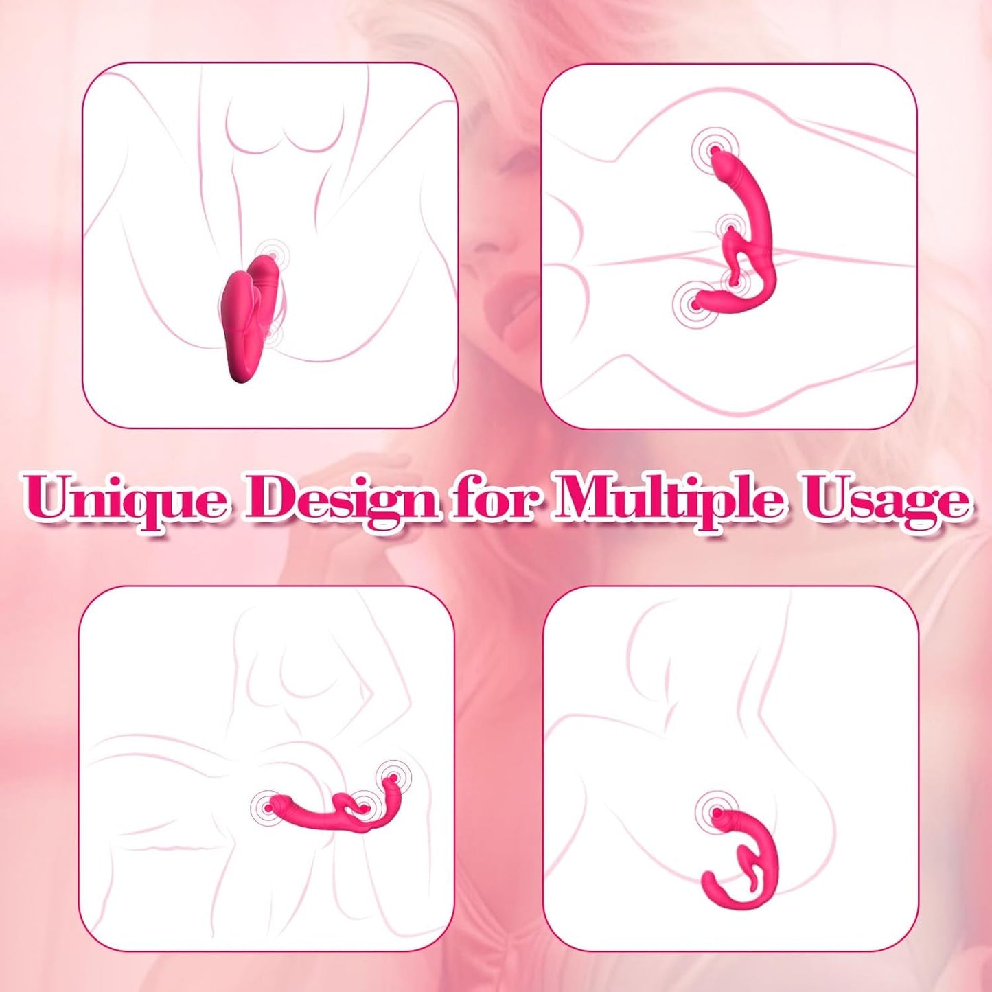 Arnés vibrador de triple motor sin tirantes TriFusion