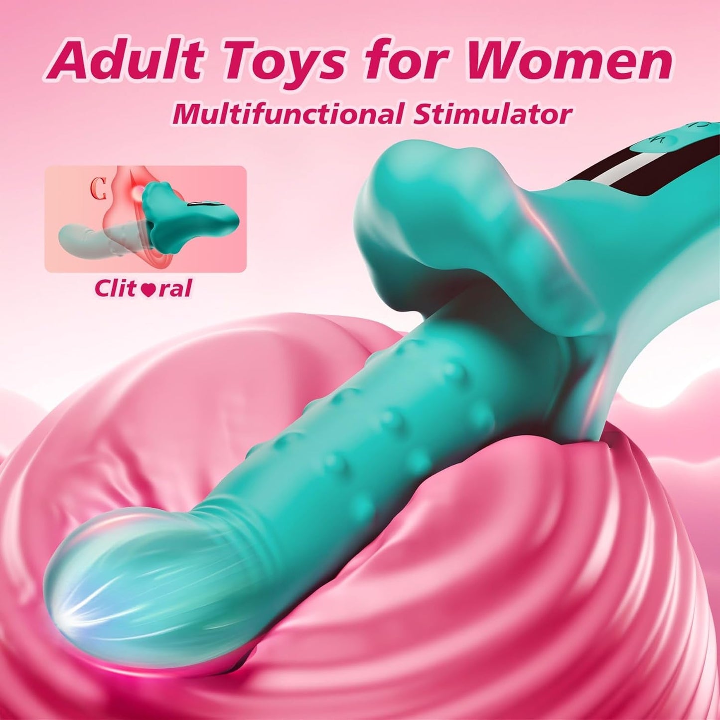 Vibrador de empuje RosePulse con 9×9 modos
