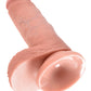 King Cock Pene de 17.78 cm con Testículos - Color Carne