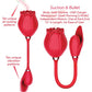 Vibrador de succión y bala Wild Rose - Rojo