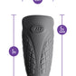 Blush M Elite Platinum Gript Silicone Stroker - Black