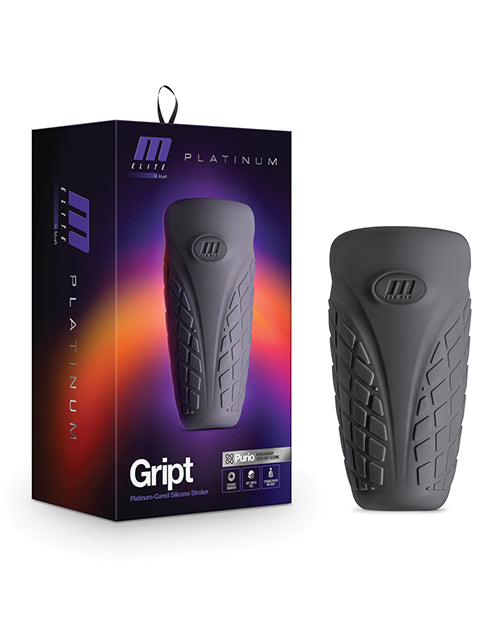 Blush M Elite Platinum Stroker de Silicona Agarre - Negro