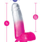 B Yours 7" Sugar Magnolia Dildo - Fuchsia
