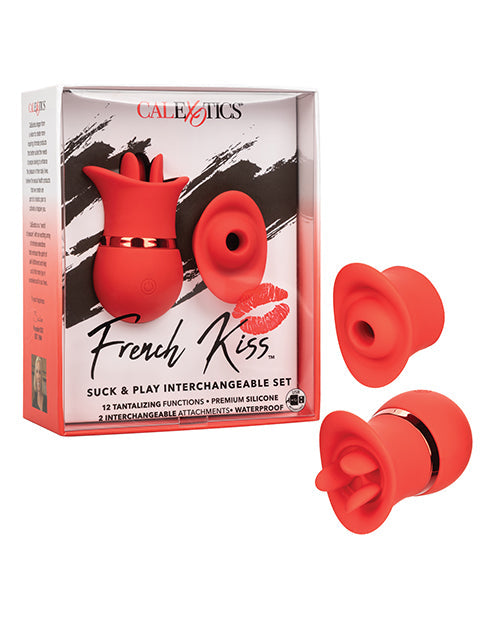Ensemble interchangeable French Kiss Suck & Play - Rouge