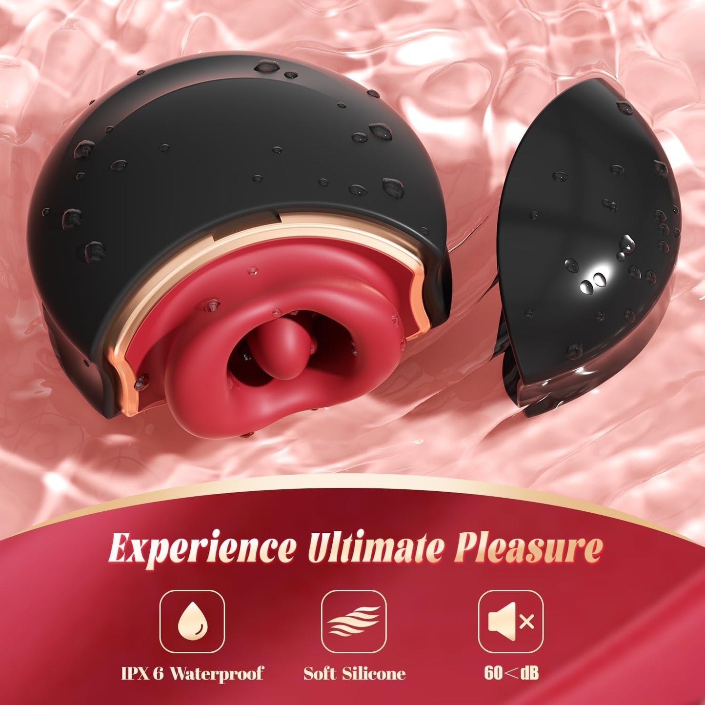 Vibrador de clítoris en forma de rosa ElyraLuxe 3 en 1 con 10 modos