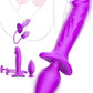 LureLock Dual-Ended Vibrating Dildo & Anal Plug Wand