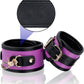 VelvetGrip Purple Adjustable Spreader Bar with Furry Straps