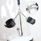 Kit de Bondage con Gancho Anal ChainBound: Collar, Puños, Cadena