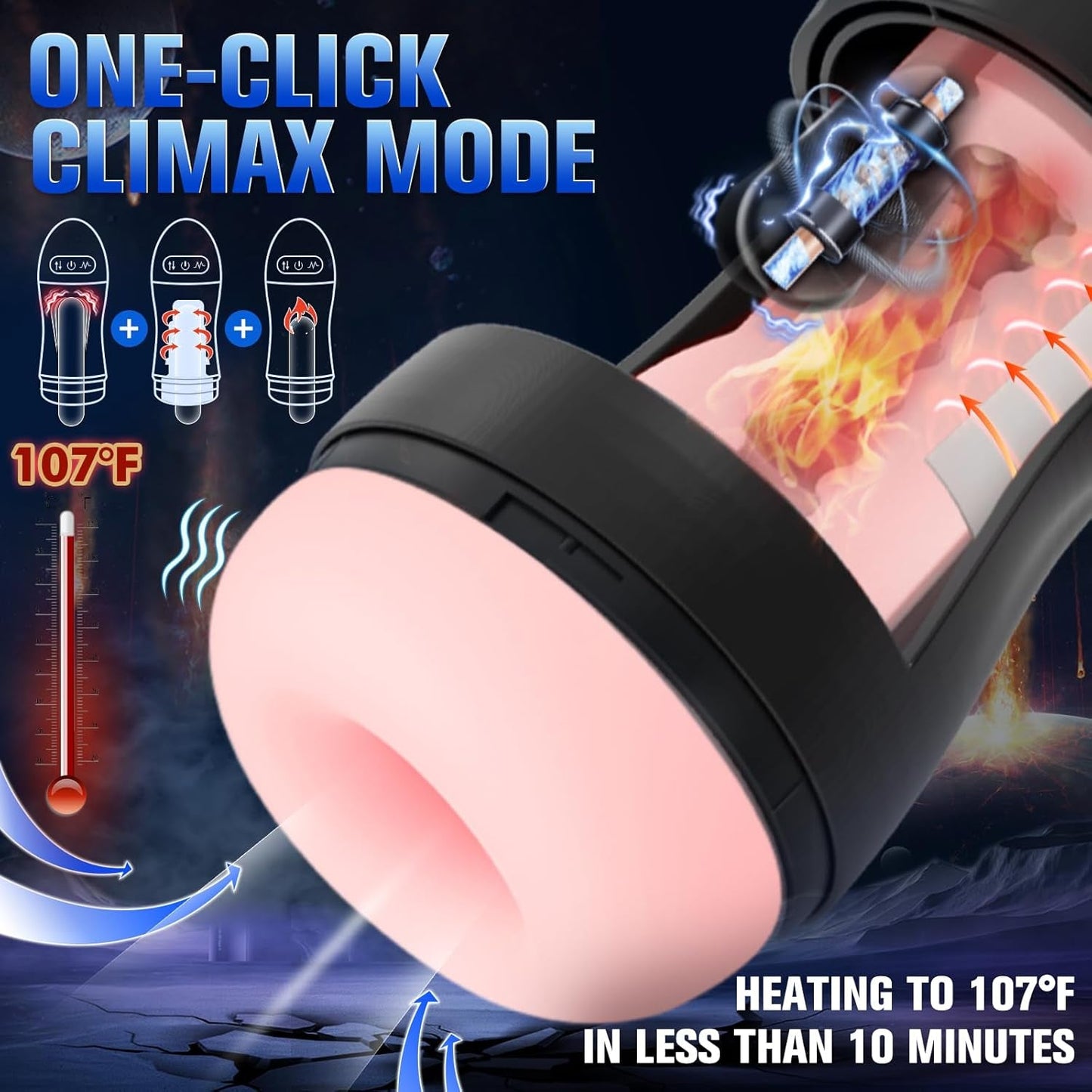 WarmSurge App-Control Heating Suction Male Stroker