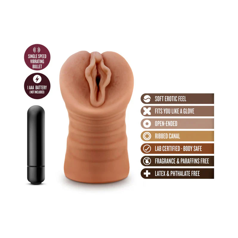 Blush M para hombres Sofia Realista Stroker - Moca