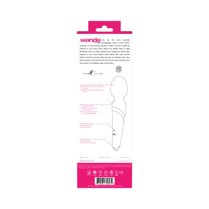 Vibrateur baguette rechargeable VeDO Wanda Foxy Pink