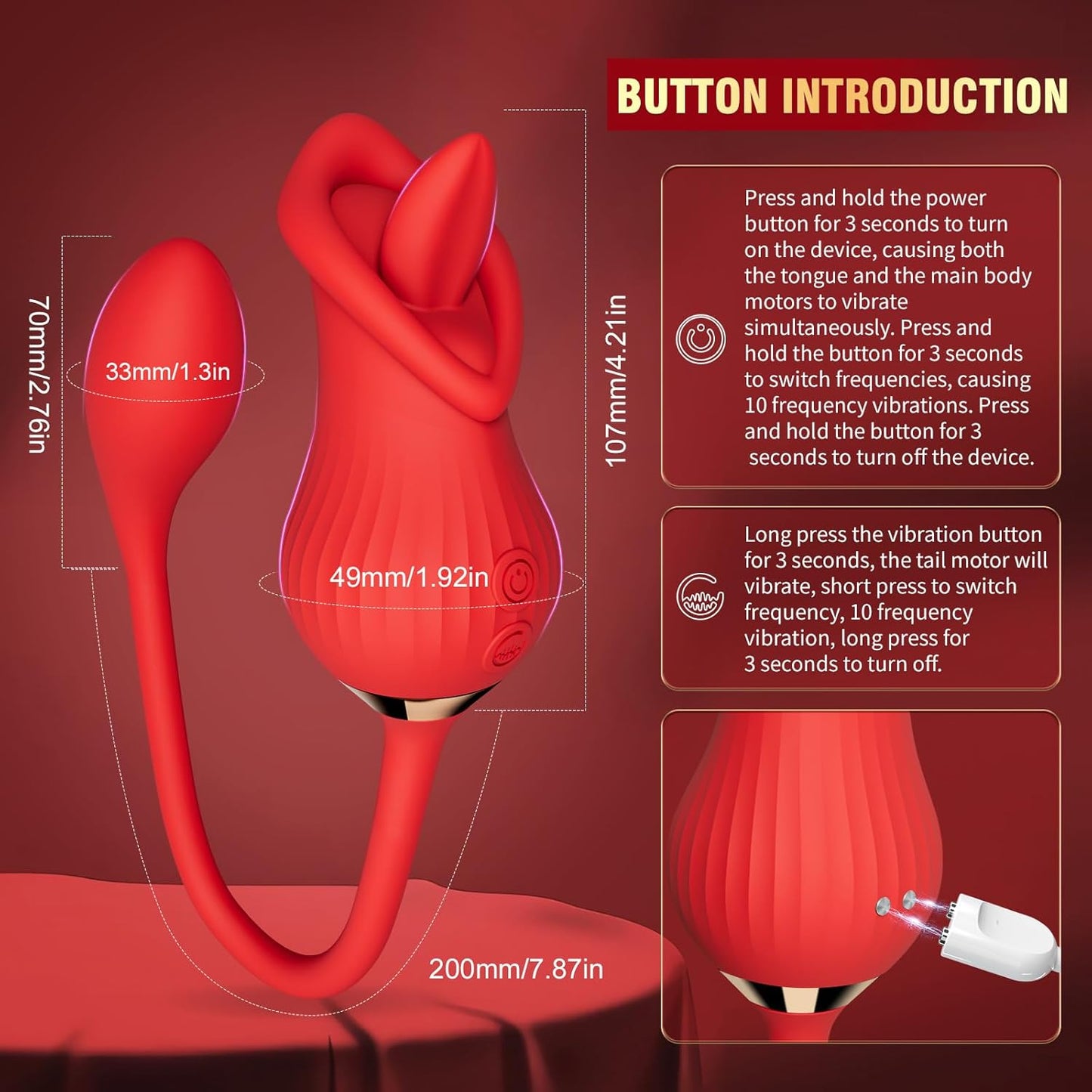 TeaseDrop Tongue Licking Egg Vibrator