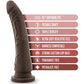Dr. Skin Plus 9" Poseable Dildo - Chocolate