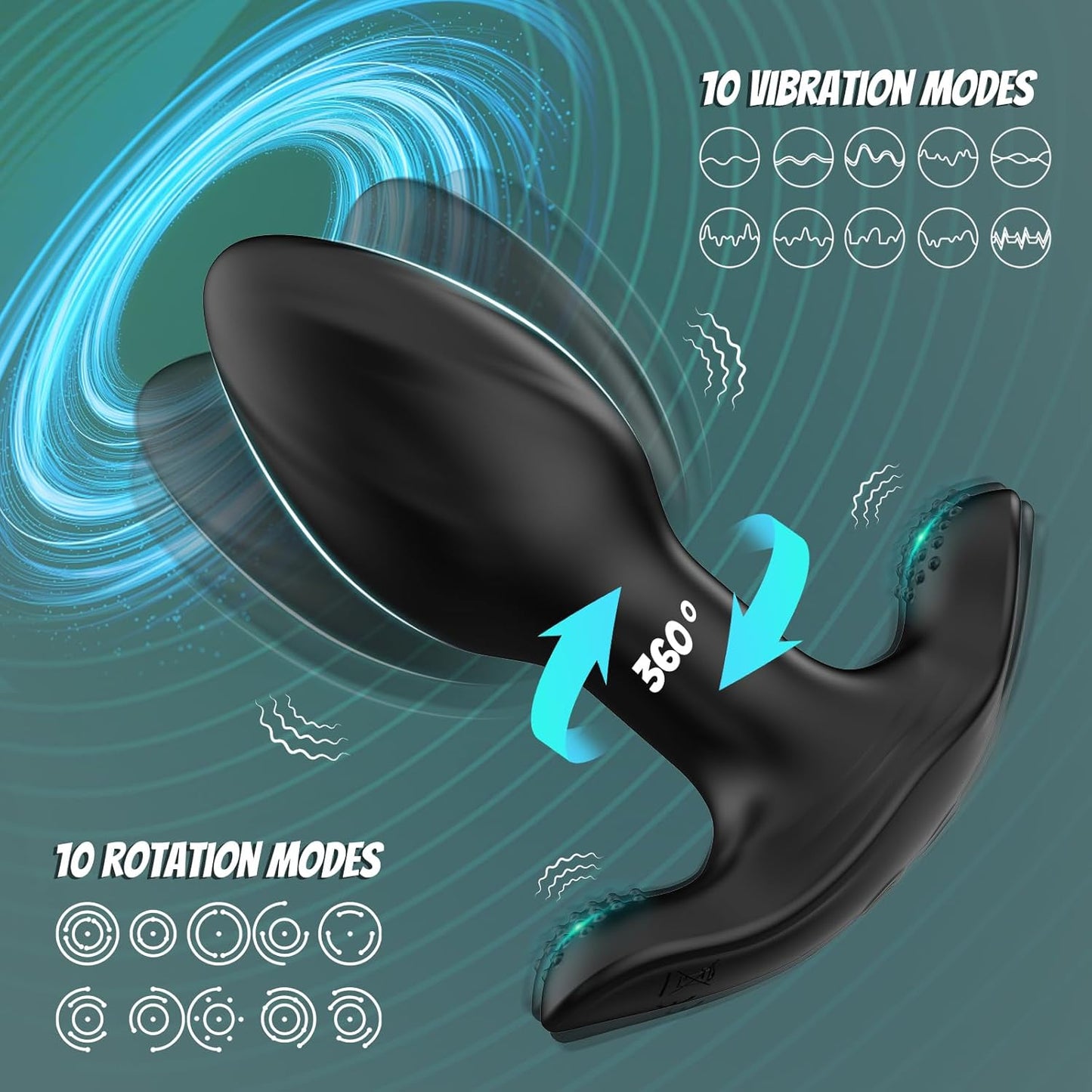 Rotatix Vibrador remoto de tapón anal