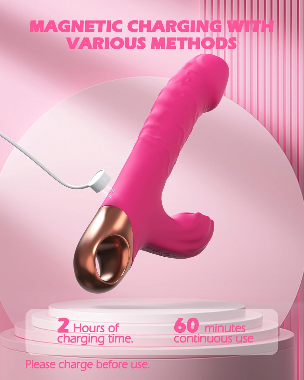 Vibrador PowerPoint Punto G con 9 Modos de Succión y Vibración