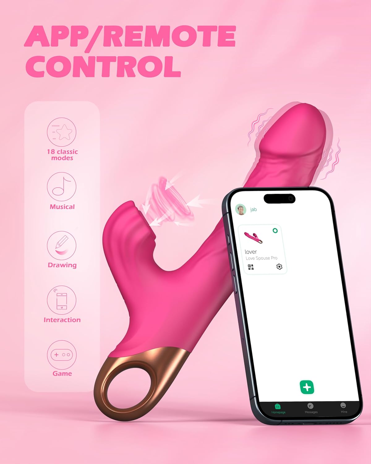 Vibrador PowerPoint Punto G con 9 Modos de Succión y Vibración