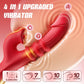 Vibrador dildo de empuje EclipsePulse con estimulador de clítoris