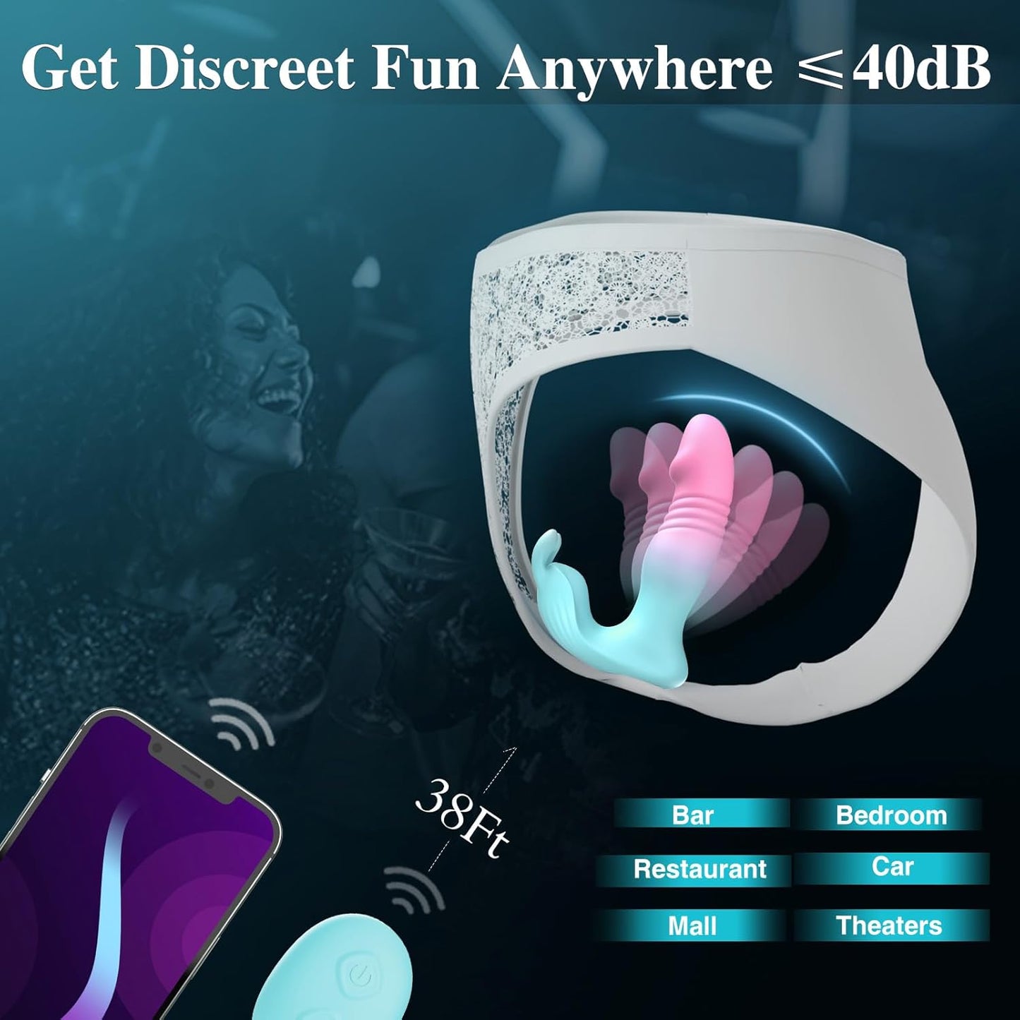 TemptThrust Vibrador Dildo Portátil