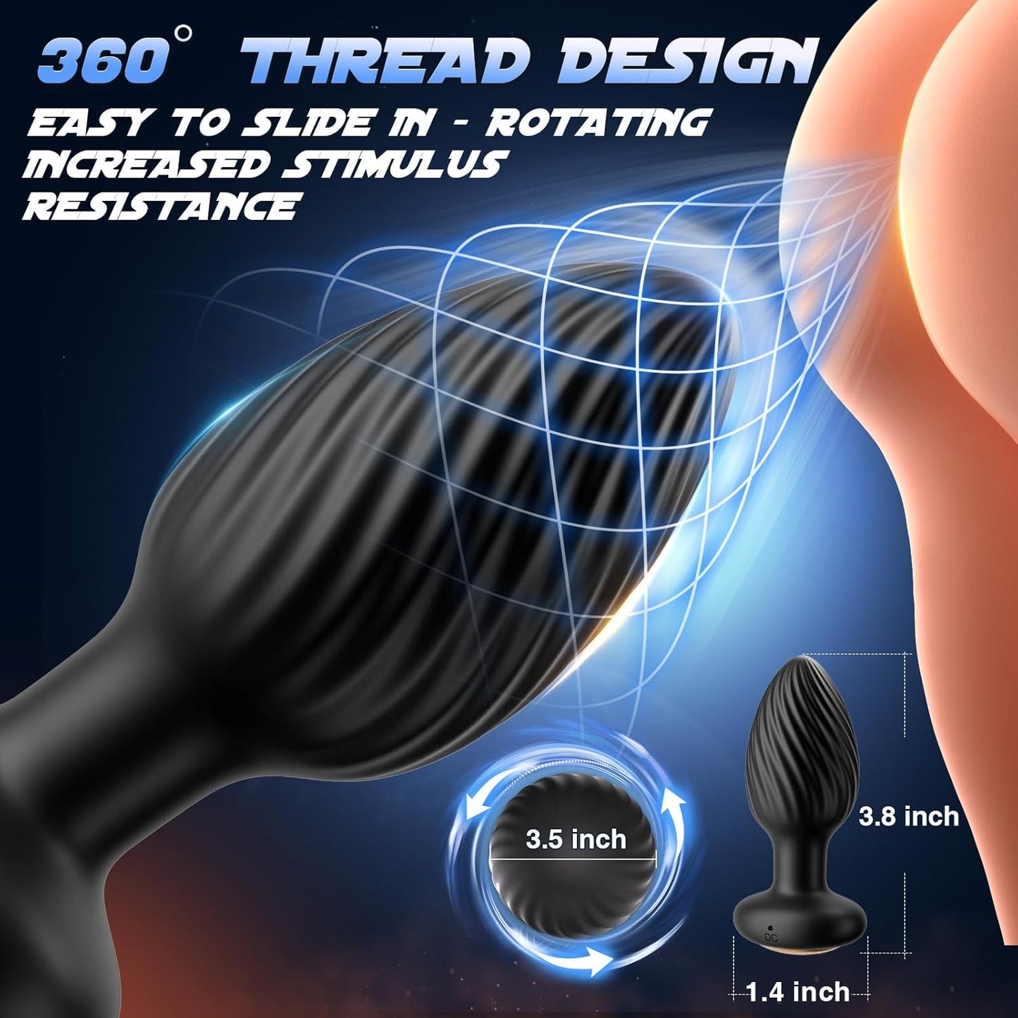 Tapón Anal Giratorio 360° TemptTease