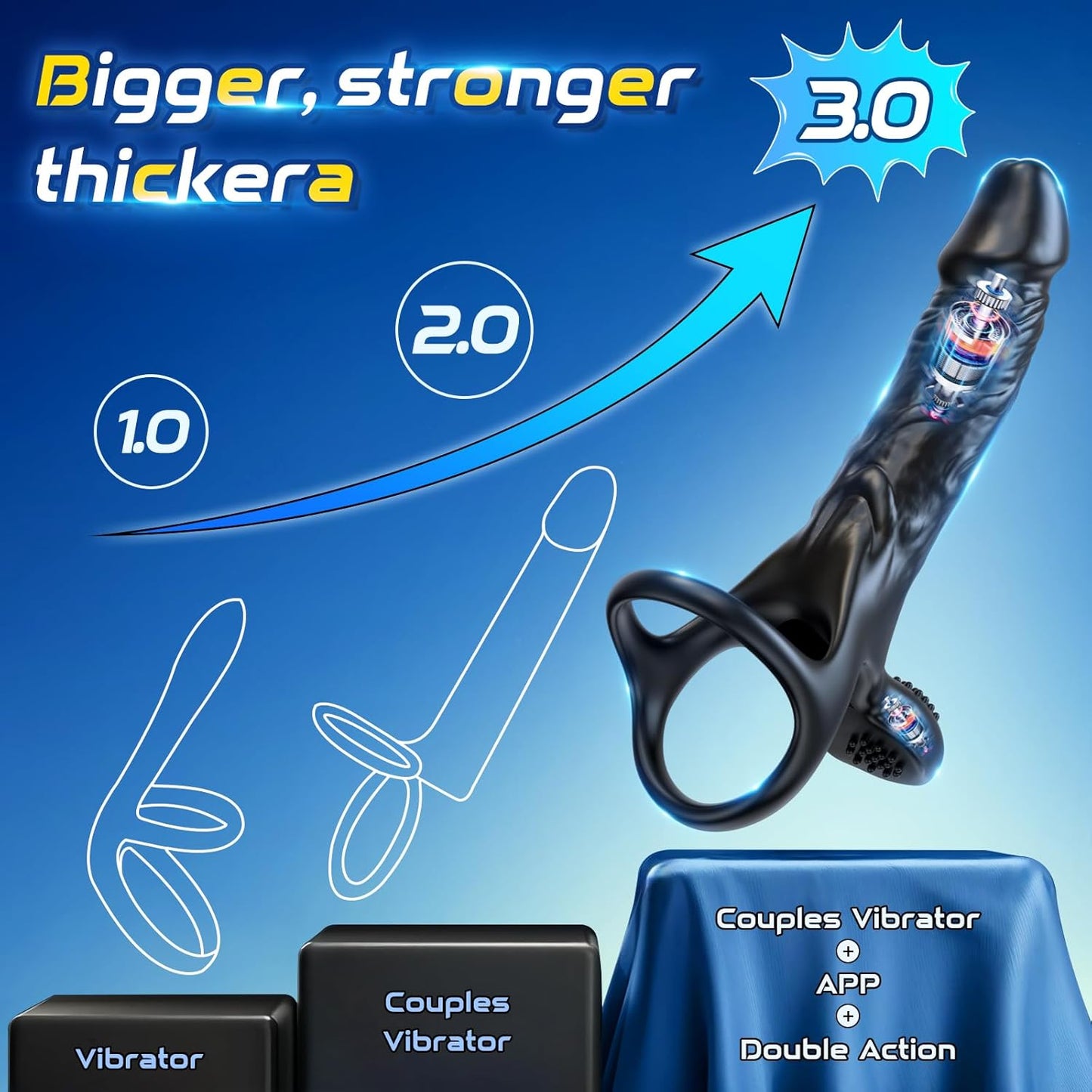 RefinedPleasure Cock Ring Penis Sleeve Anal Dildo Vibrator