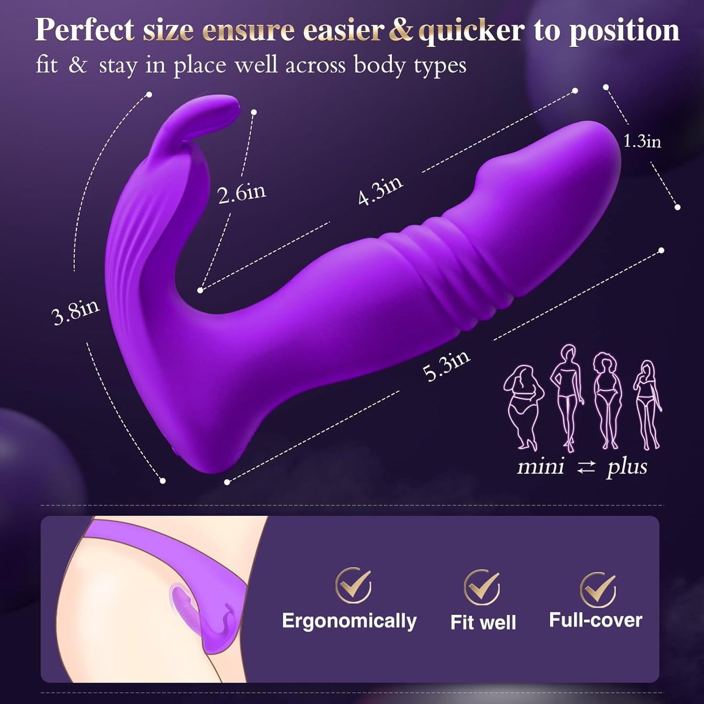 NymphMotion Vibrador Dildo con Control Remoto Ponible