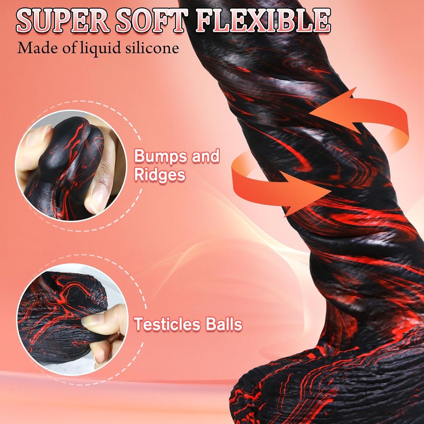 Vibrador Dildo Empujador Grueso de 10" DeepGlide