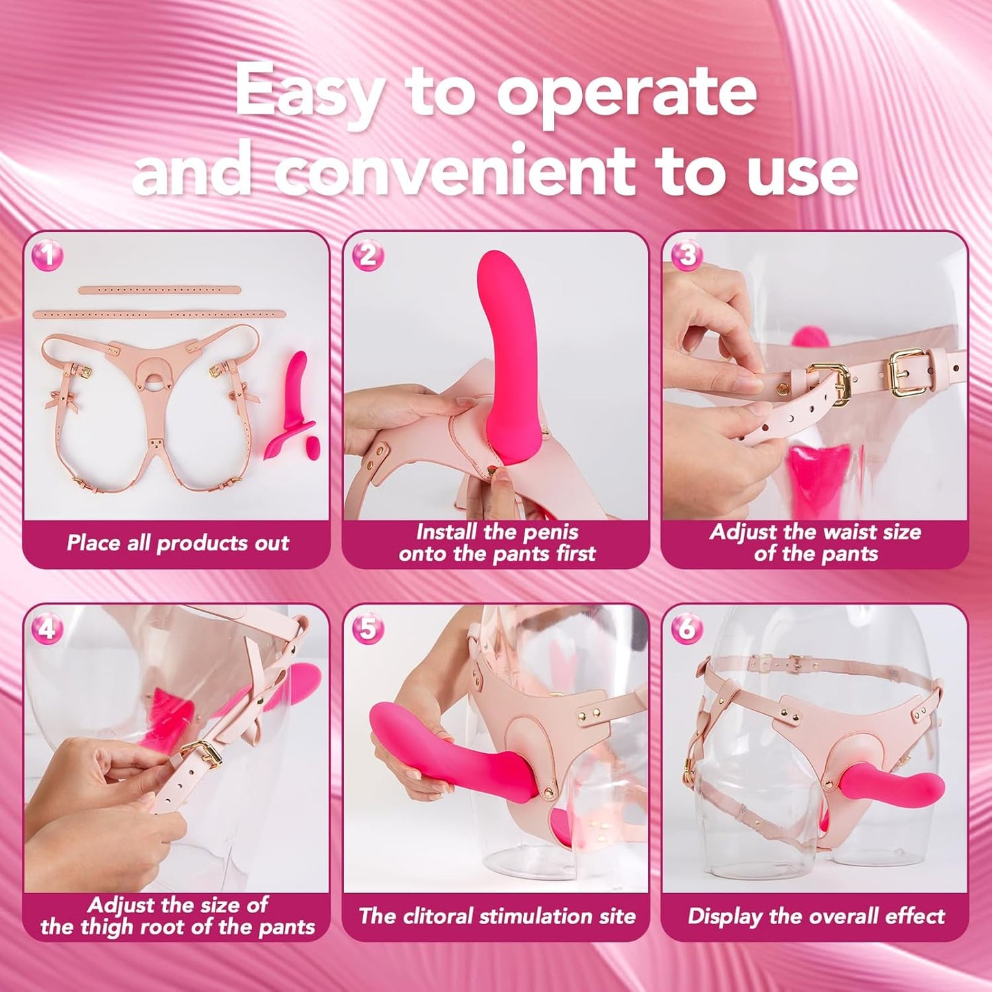 CraveGrip Strap-On Vibrating Dildo