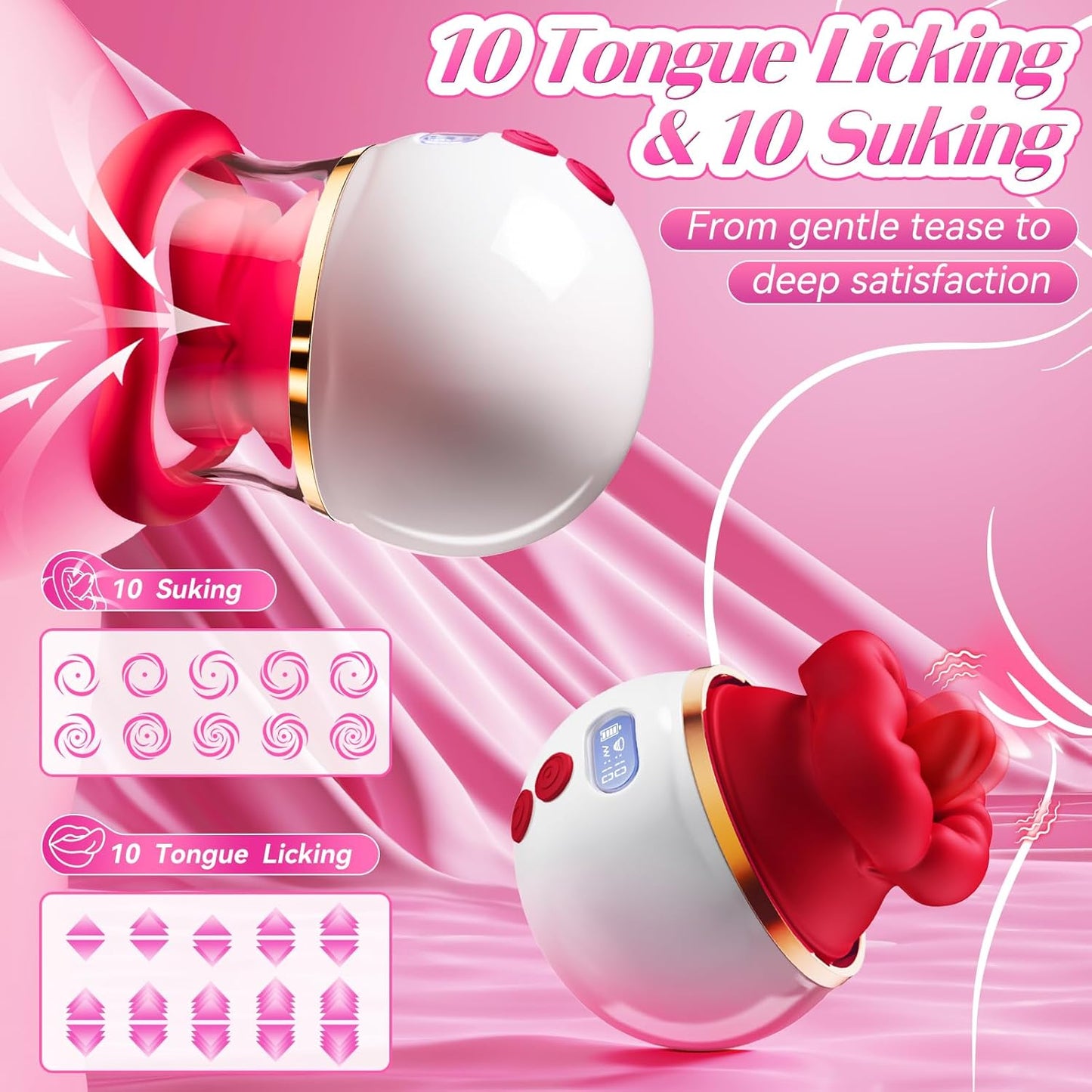 KissWhirl Mouth Sucking Tongue Vibrator