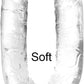 ClearMorph Dildo de doble extremo transparente flexible de 13 pulgadas