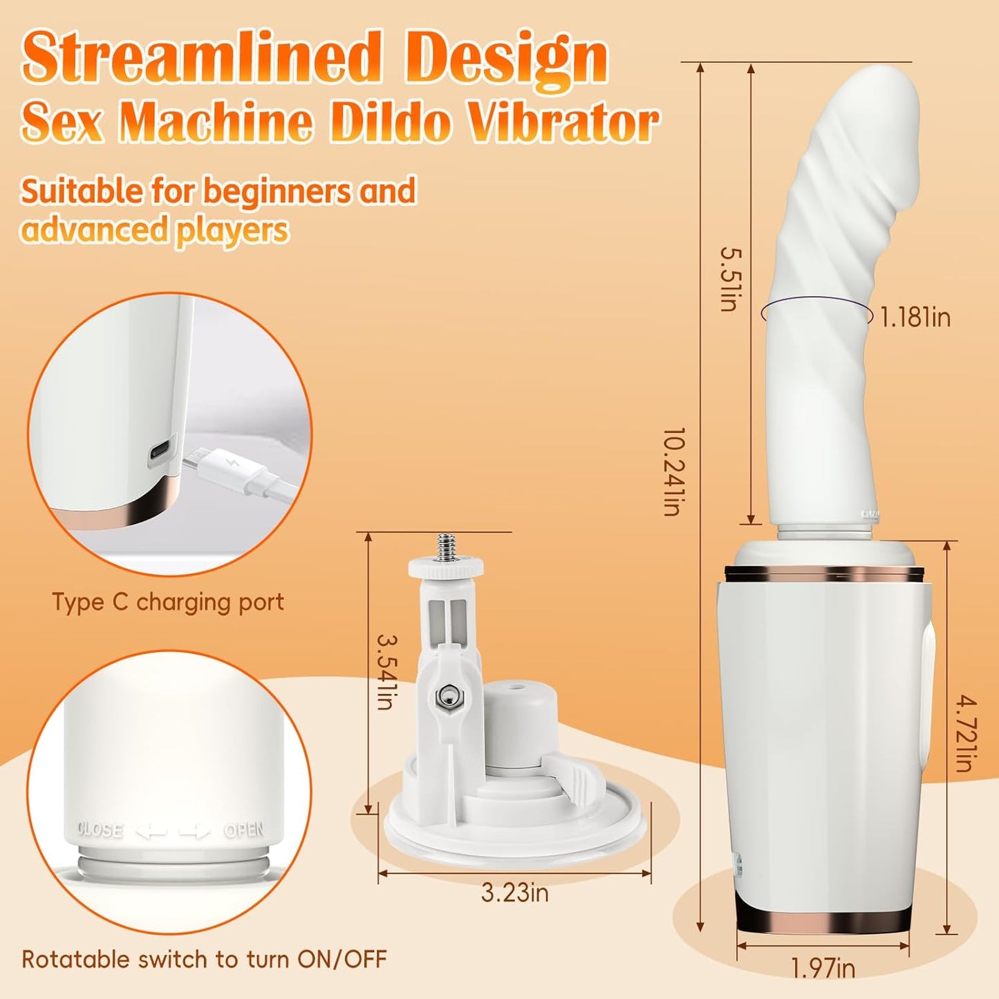 RefinedRush Thrusting Dildo Sex Machine