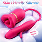 KissWave Rose Vibrador de Lengua con Succión y Aleteo 10 Modos