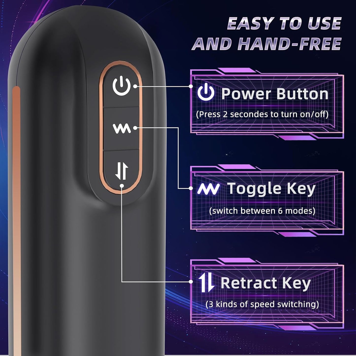 ErosEclipse Masturbador Masculino Automático con Empuje y Rotación