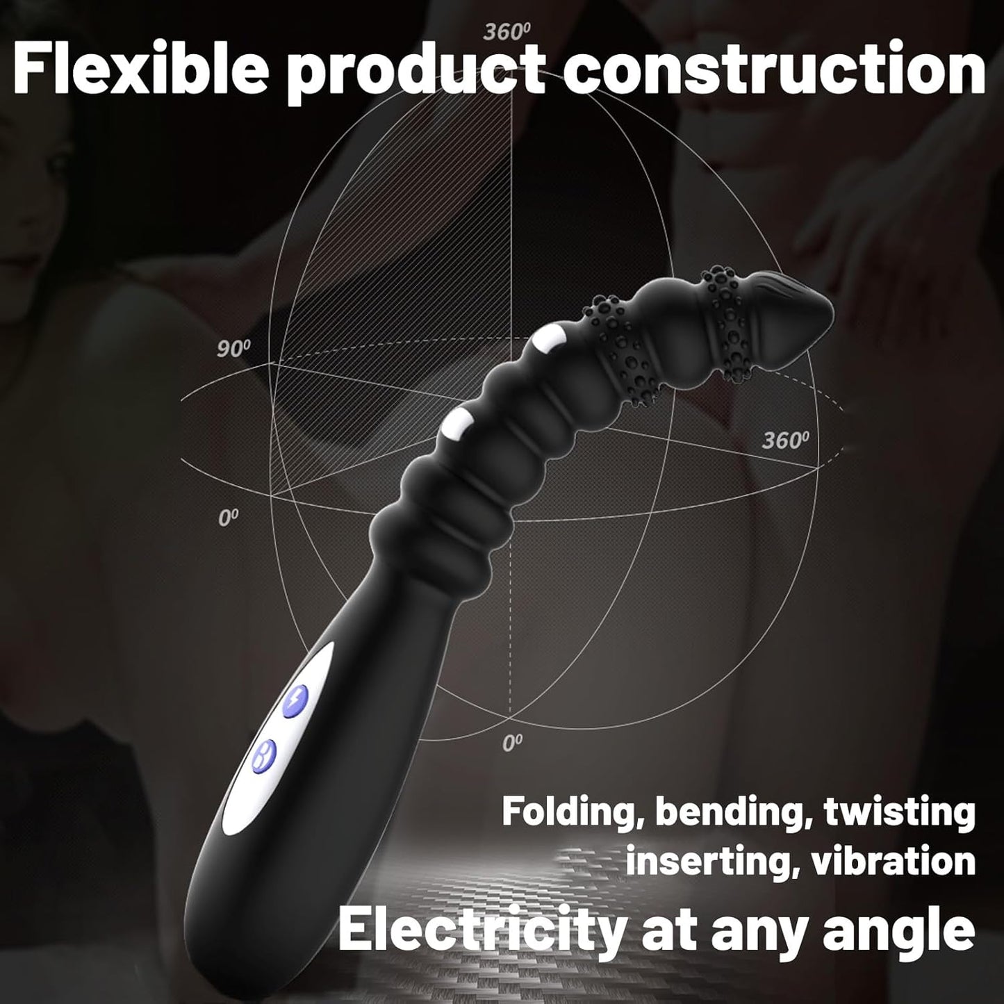Vibrador de varita con perlas anales ShockDelivery