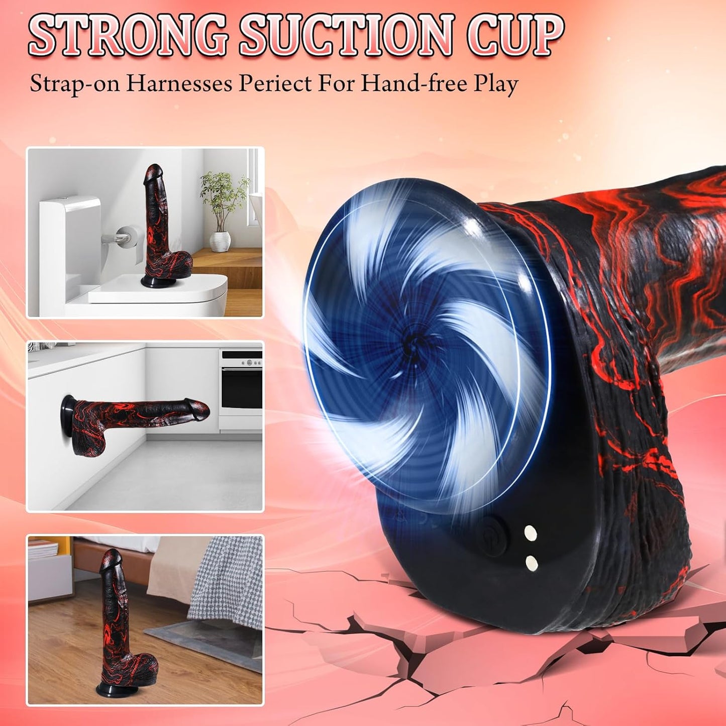 Vibrador Dildo Empujador Grueso de 10" DeepGlide