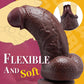 EclipseProbe Extra Thick Ebony Realistic Dildo | 8.46" Dual-Layer Silicone with Suction