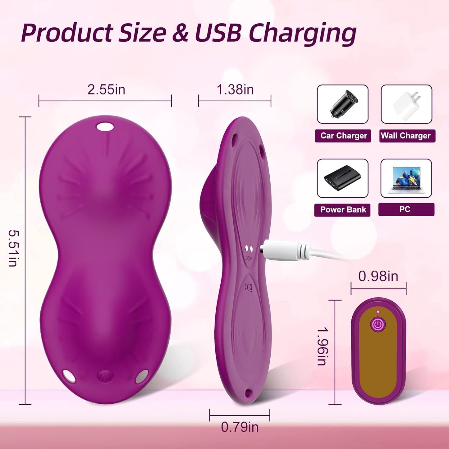 Vibrador de bragas portátil OpalPulse