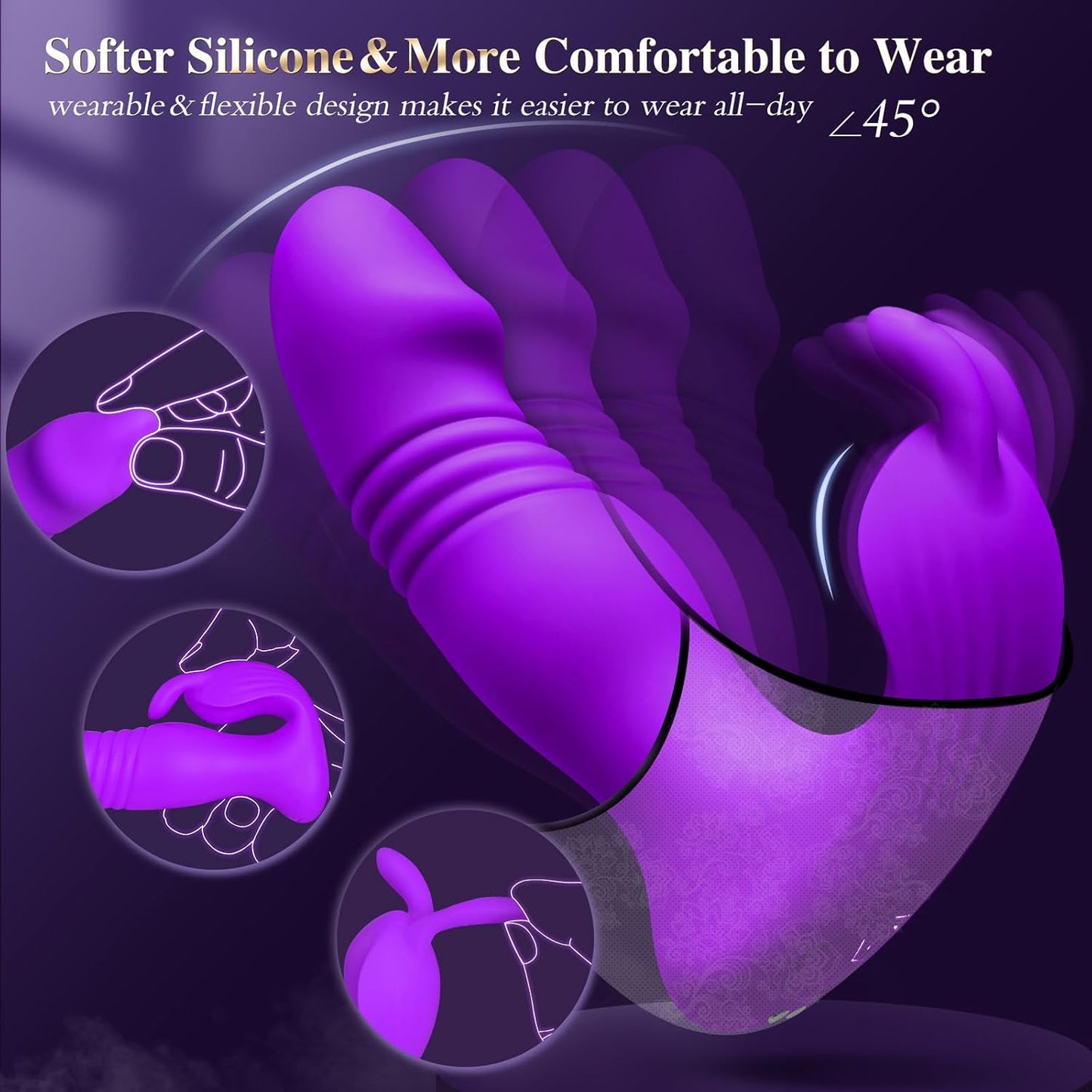 NymphMotion Vibrador Dildo con Control Remoto Ponible
