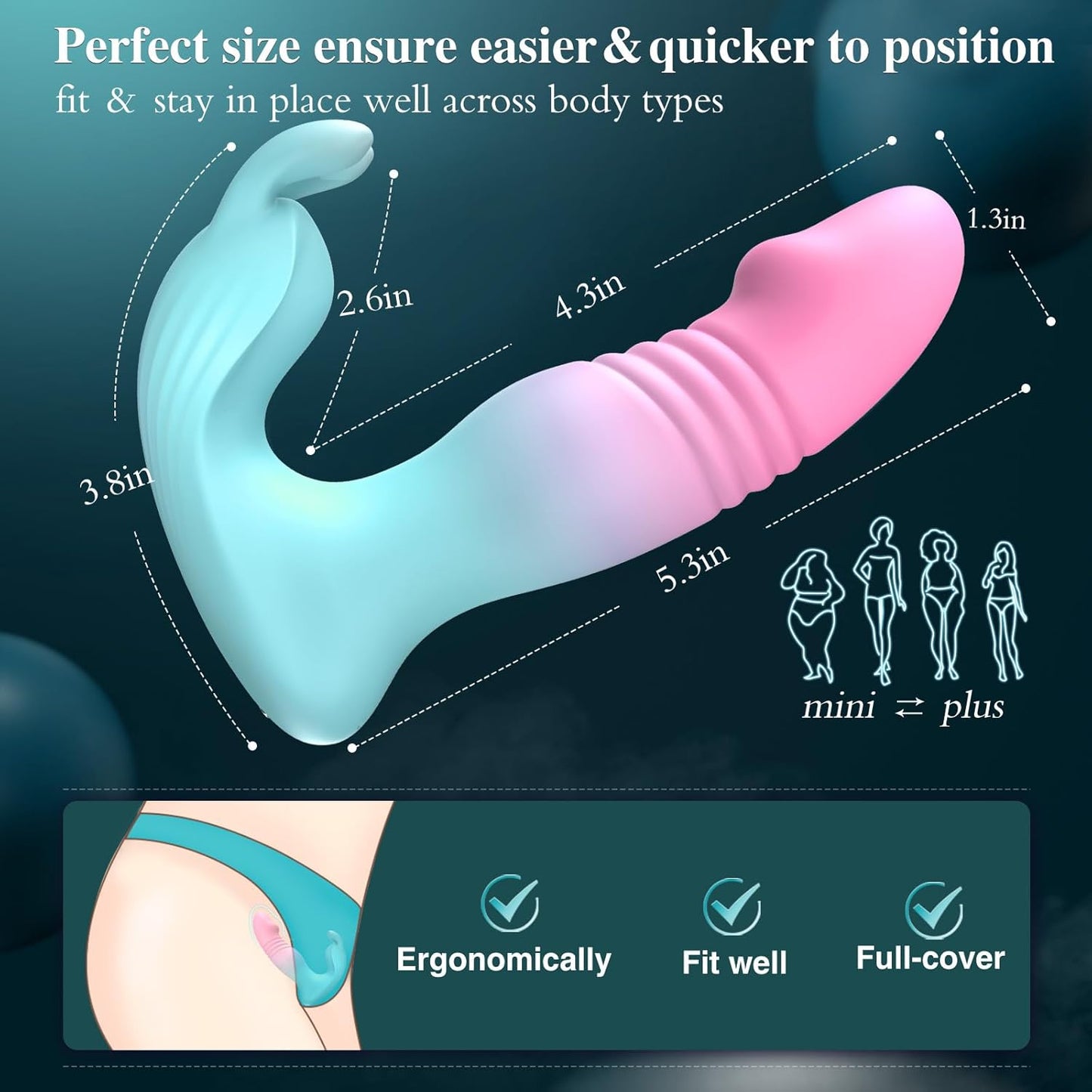 TemptThrust Vibrador Dildo Portátil