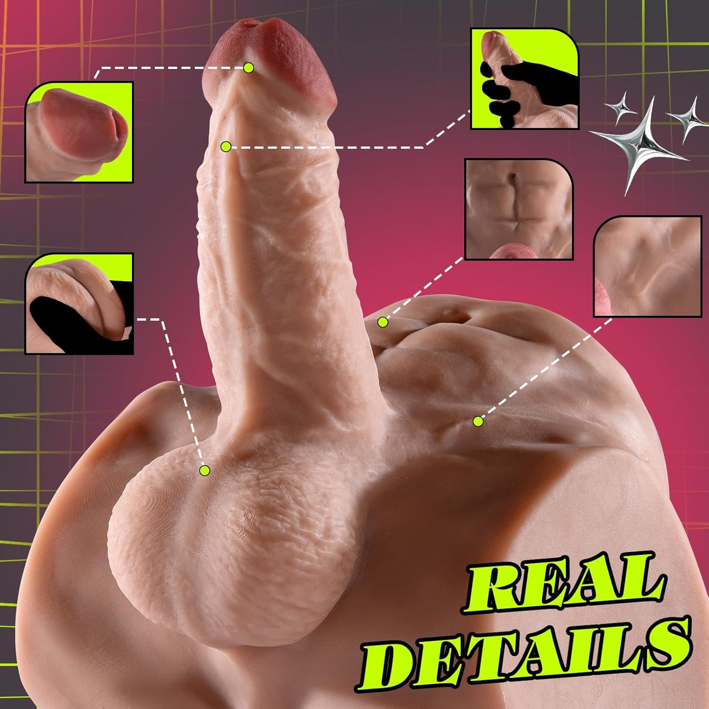 LustTitan Dildo Grueso Masculino Muñeca Sexual