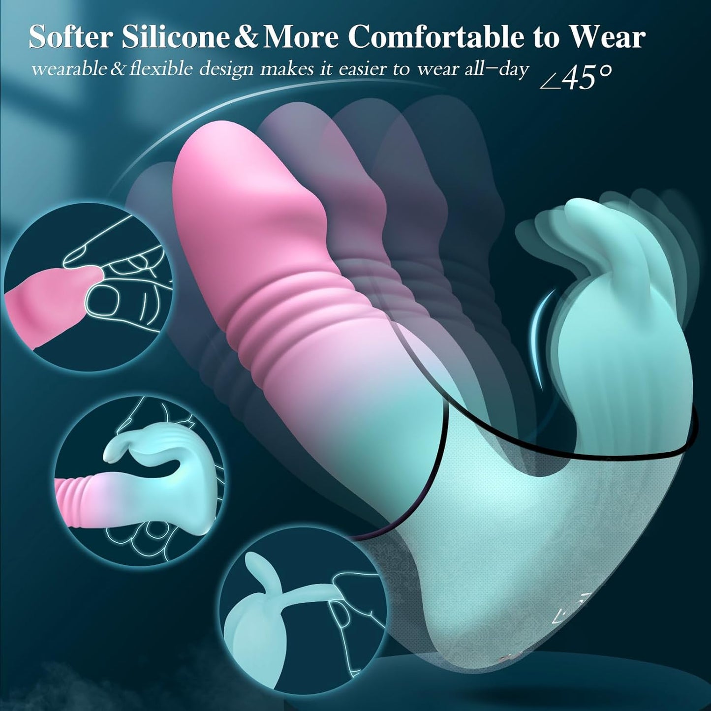 TemptThrust Vibrador Dildo Portátil