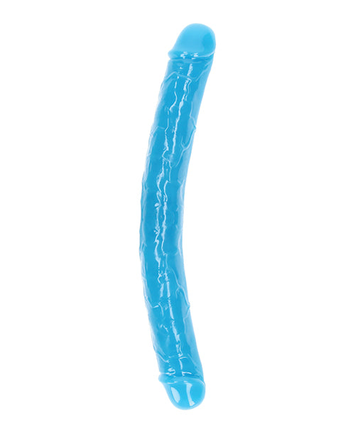 RealRock 15" Doble Dong que brilla en la oscuridad - Azul neón