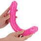 Realrock 15" Double Dong Luminescent Rose Néon