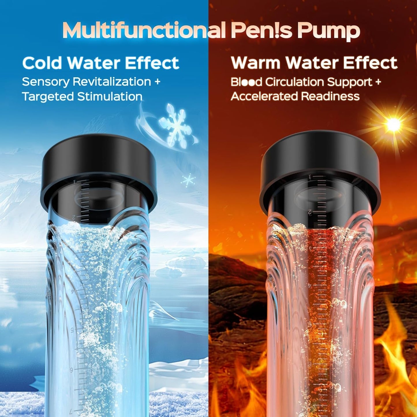 Bomba de pene eléctrica SpartaFlow 3 modos pantalla LED