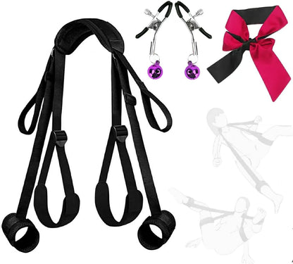 Arnés de sexo ajustable OpenForm, Kit BDSM, Puños
